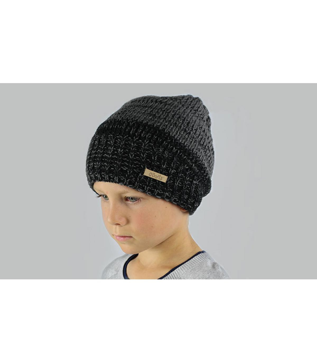 bonnet long garçon noir Brighton beanie boys black